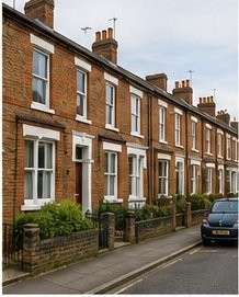 Residential street in Bedford