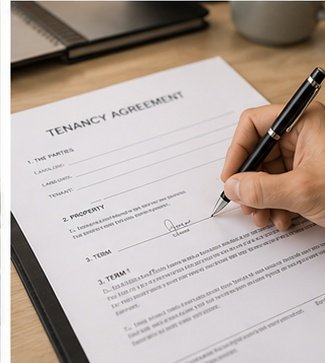 Tenancy agreement being signed