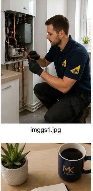 Gas Safe engineer checking boiler in UK home