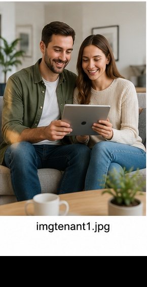 Happy tenants in a modern UK rental home